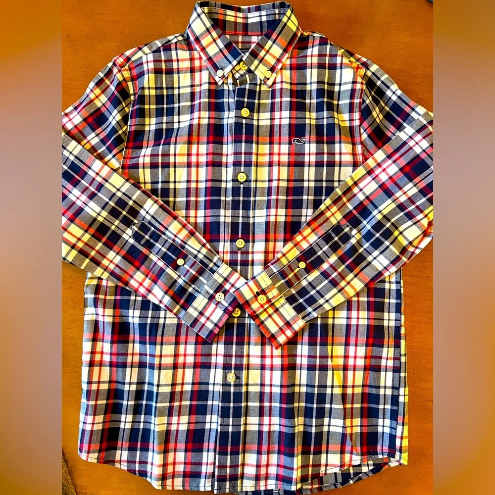NWT, Boys Vineyard Vines plaid button down, S - Picture 1 of 3